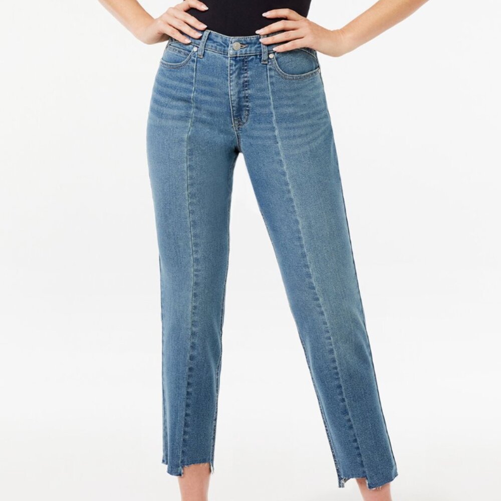 Sofia Jeans Women Curvy Girlfriend High-Rise Front Seam Stretch Jeans 8 NWT